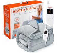(Light Grey) Wärmer Electric Heated Throw Blanket - Extra Large