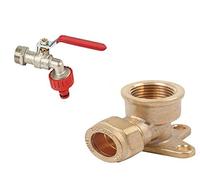 Wärmer System 1/2" Garden Bib Tap with Red Handle, Brass