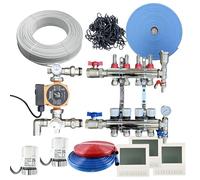 Wärmer System 50-60Sqm Water Underfloor Heating Kit 3 Room