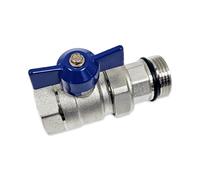 Wärmer System Brass 3/4 Inch Ball Valve with Red, Blue Wing Handle - Male Thread/Internal Thread Full Flow DN20 (Blue)