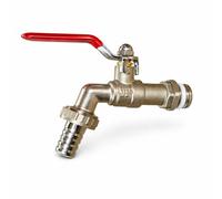 Wärmer Systems Brass Garden Tap 1/2" BSP Outdoor Water Tap - Heavy Duty Outside Tap with Lever Handle and Metal Hose Outlet for Garden Hose, Patio & Irrigation