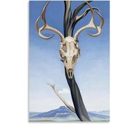Waeta Rnvzx Georgia O'Keefe Poster Deer's Skull with Pedernal Canvas Wall Art Abstract Painting Georgia O'Keefe Prints For Home Decor Pictures 50X70cm No Frame