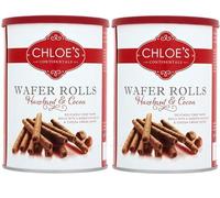 Wafer Rolls Chloe's Hazelnut & Cocoa Chocolate Crisp Smooth Crème Packs 2 x 400g