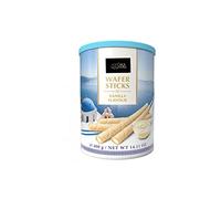 Wafer Rolls | Vanilla Wafer Rolls Gift Tin | Deliciously Crispy Treats Wafer Rolls With Fine Vanilla Flavoured Cream Fillin (50%)| Great With Tea Coffee Hot Chocolate - 400 g