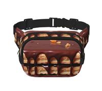 Wafers Dripping with Chocolate Fanny Pack Adjustable Crossbody Bag Large Waist Bag Travel Belt Bag Unisex Bum Bag