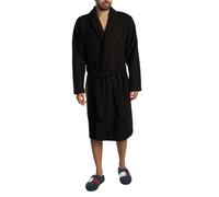 Waffle Bathrobe Black S