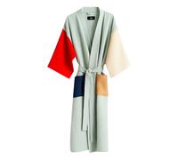 Hay Hay Waffle-Texture Cotton-Blend Bathrobe Glacier Multi