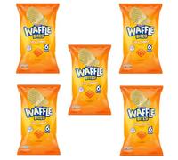 Waffle Bites Multipack Crisps - Extra Cheesy Flavour - 6 x 16g Snack Bags (Pack of 5)