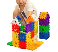 Waffle Blocks - Sensory Learning Toy, Stackable Construction Kit | Montesori Building Set Collection, Colorful Educational Activity Pieces, Travel-Friendly Play Option For Toddler Creative Developmen