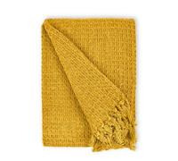 Waffle Collection Recycled Cotton Throw New Edge Blinds Yellow 228cm x 254cm