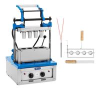 Waffle Cone Maker - 100 - 120 waffles/h - 55 x 70 mm - Royal Catering RC_WMS_13
