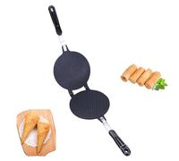 Waffle Cone Maker, 38.5 X 17cm Aluminum Alloy Non-stick Egg Roll Waffle Cone Machine Round Waffle Baking Pan Waffle Maker Ice Cream Cone Baking Pan for Gas Stoves