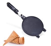 Waffle Cone Maker,Non Stick Egg Roll Waffle Ice Cream Cone Machine with Long Handle Aluminum Alloy Egg Roll Crepe Maker Machine Kitchen Baking Tool for Gas Stove