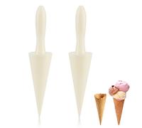 Waffle Cone Roller 2Pcs Ice Cream Roll Maker Pizzelle Roller Waffle Cone Maker 9.3in Length Horn Mould Pastry Tool for Making DIY Ice Cream Baking