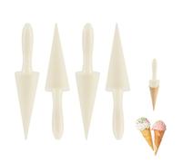 Waffle Cone Roller, 9.3 Inch DIY Embossed Cone Roll DIY Moulds Ice Cream Maker Cream Horn Pastry Roll Molds Egg Roll Conical Mould for Making DIY Waffles and Ice Cream Cones (4Pcs)