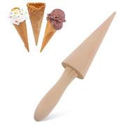 Waffle Cone Roller,Ice Cream Cone Mould,Waffle Cone Maker,Wooden Cone Mold Waffle Cone Roller,Wooden Waffle Cone Roller,Cream Horn Pastry Roll Molds Egg Roll Conical Mould DIY Baking Tool