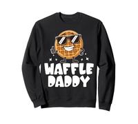 Waffle Daddy Cool Sunglasses Breakfast Food Lover Dad Sweatshirt