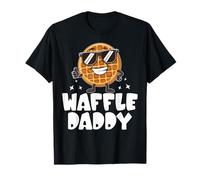 Waffle Daddy Cool Sunglasses Breakfast Food Lover Dad T-Shirt