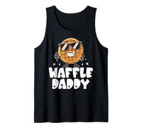 Waffle Daddy Cool Sunglasses Breakfast Food Lover Dad Tank Top