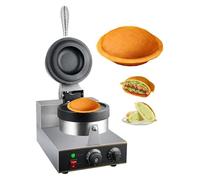 Waffle Hamburger Maker, Burger Waffle Maker with Stainless Steel Non-Stick Plates, Time and Temperature Control, Panini Press Machine,A