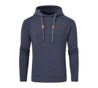 Waffle Hoodies for Men UK Warehouse Clearance Plain Hooded Sweatshirt Solid Work Jumpers Oversized Gym Hoody Long Sleeve Loose Fit Autumn Winter Pullover Tracksuit Tops Essentials Hoodie