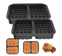 Waffle Insert, Airfryer Accessories, Pack of 2 Hot Air Fryer Accessories - Compatible with Ninja AF300EU, AF400EU, AF451EU, SL400EU & AF500DE, Belgian Waffles, Waffle, Accessories, Easy Cleaning