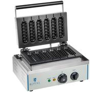 Waffle Iron 1,550 W Stick Corn dog - Waffle Makers by Royal Catering Silver