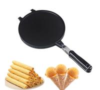 Waffle Iron - Egg Roll Mold Die-Cast Aluminum | Omelette Dessert Cooking Tool | Durable Heat Resistant Bakeware for Home Kitchen Pastry Shop