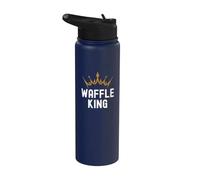 Waffle King Funny Waffle Lover Gift Waffle King Stainless Steel Insulated Water Bottle