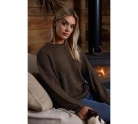 Waffle Knit Jumper Yours Chocolate 22-24