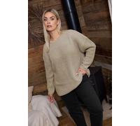 Waffle Knit Jumper Yours Natural 14-16