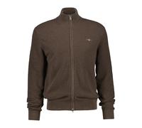 Waffle Knit Zip Cardigan Gant Marron L