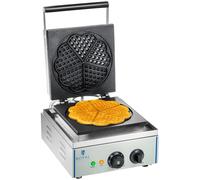 Waffle Maker 1500 Watts Heart-shaped - Waffle Makers by Royal Catering Silver