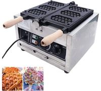 Waffle Maker 1500W, Commercial Nonstick Electric Iron with Temperature and Time Control for Restaurants, Bakeries, Snack Bars, and Home Use