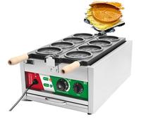 Waffle Maker, 3000W Commercial Electric Machine with Timing and Temperature Control for Parties and Snack Bars