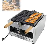 Waffle Maker Commercial Non-Stick Coating, 1500W Electric Mini Fish-Shaped Machine, 14-Slot Design with 122-572℉ Adjustable Temperature for Taiyaki