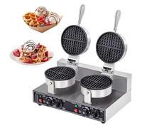Waffle Maker, Double Electric Non-Stick Plate, Adjustable Temperature 50-300°C, 1200W, Includes Waffle Tool Kit, Ideal for Delicious Homemade Waffles
