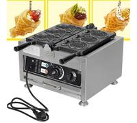 Waffle Maker, Electric Taiyaki Maker 1550W with Temperature Control 50-300℃, Non-Stick Coating, Stainless Steel, Perfect for Jam or Ice Waffles, Commercial Use