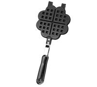 Waffle Maker, Heart Shape Waffle Cone Maker, Waffle Baking mol d Pan, Household Kitchen Gas Non Stick Waffle Maker Pan, Mini Maker for Individual Waffles, Hash Browns