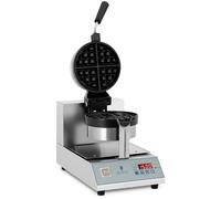 Waffle Maker With LED Rotatable 1300 W Round - Waffle Makers by Royal Catering Silver