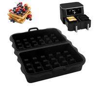 Waffle Mould for Airfryer, Silicone Waffle Insert Compatible with Ninja AF300EU, AF400EU, AF451EU, SL400EU & AF500DE, Waffle Plate Accessories for Hot Air Fryer