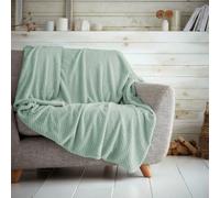 Waffle Popcorn Honeycomb Throws Blankets Super Soft Warm Cosy Throw Over Sofa Sette Bed Blankets Extra Large Snuggle Fleece Thermal Throws For Kids & Adults (Duck Egg, Double - 150 x 200cm)