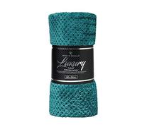 Waffle Popcorn Honeycomb Throws Blankets Super Soft Warm Cosy Throw Over Sofa Sette Bed Blankets Extra Large Snuggle Fleece Thermal Throws For Kids & Adults (Green, Single - 130 x 150cm)