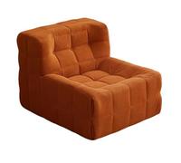 Waffle Sofa Chair Lounger,Comfortable for Sitting and Sleeping with Head Shoulder Back Support,5s Quick Rebound Corduroy Fabric,for Living Room Bedroom Balcony D,83 * 96 * 73CM