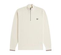 Waffle Stitch Half Zip Jumper - male - Fred Perry - Zip-throughs - Beige - XL - Sweatshirts & Hoodies XL