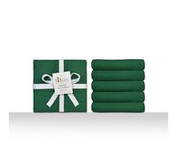 Waffle Tea Towels,100% Cotton kitchen towel, Pack of 5 kitchen towels, Super soft Absorbent, Long lasting catering bar dish towel, Assorted t towels 70 x 50 cm (Green, Pack of 5)