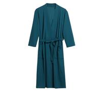 Waffle Thin Dressing Gowns for Womens UK Summer Lightweight Kimono Robes Super Soft Long Bathrobe Nightdress Nightwear Loungewear Bath Robes Green 3XL