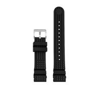 Waffle WatchBand Compatible With Seiko PROSPEX SKX007 Water Ghost 20mm 22mm Abalone Small MM Silicone Men's Diver Sports rubber watch strap(A Black-silver,Width 22mm)