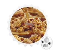 Waffle1 with Fried Chicken Beer Bottle Opener Magnetic Fridge Magnet Sticker for Home Bar Accessories
