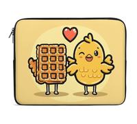 Waffles and Chicken Laptop Sleeve Case 12inch, Shockproof Protective Case, 10-17 Inch Computer Sleeve, Water Resistant Laptop Briefcase for Men Women Compatible with MacBook Air/Notebook/Tablet